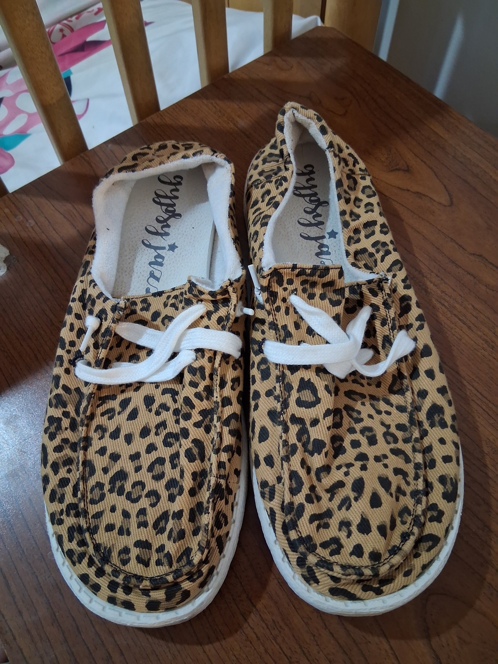 Gypsy Jazz Leopard Print Canvas Shoes - Tan/Black